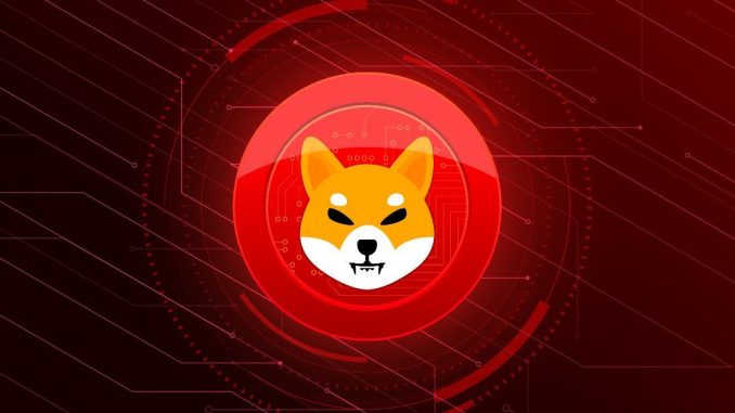 Shiba inu coin banner. SHIB coin cryptocurrency concept banner background.