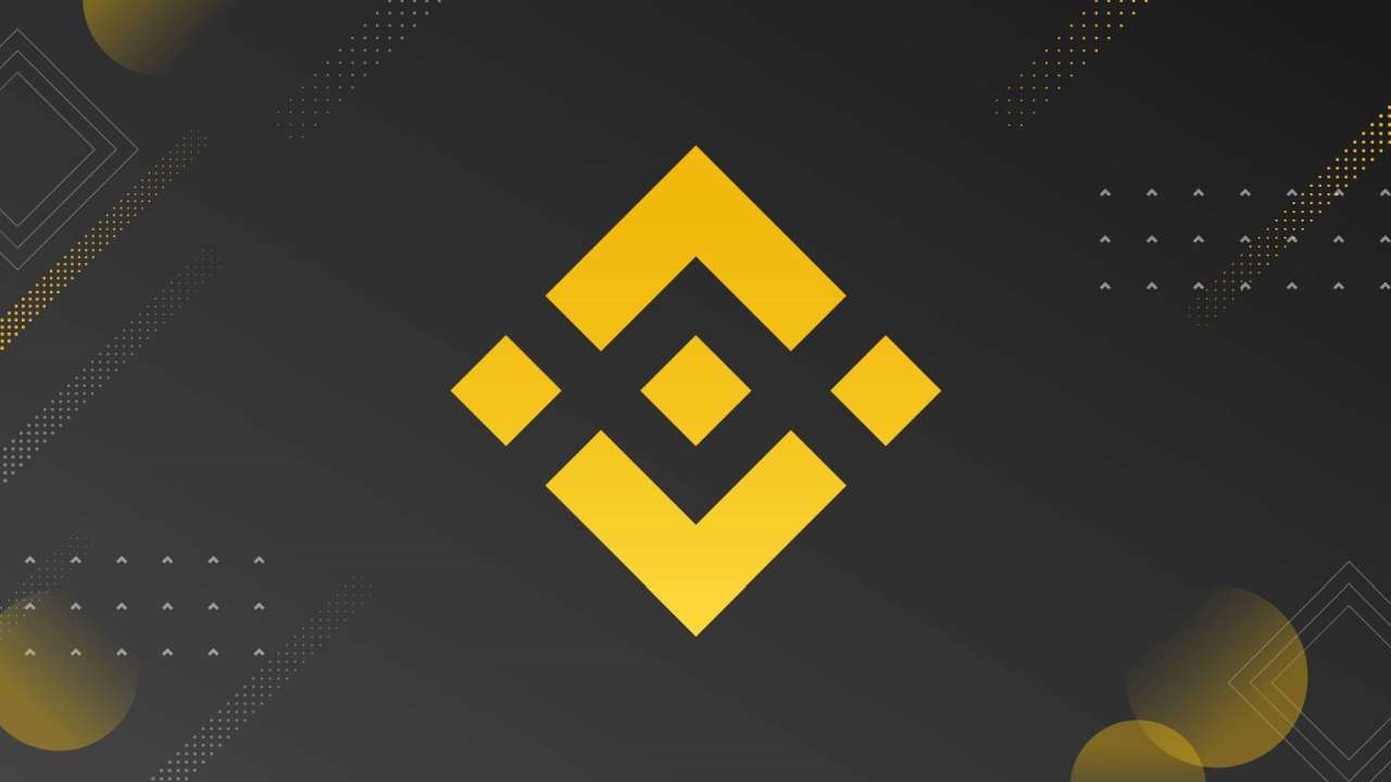 il logo di Binance su sfondo nero