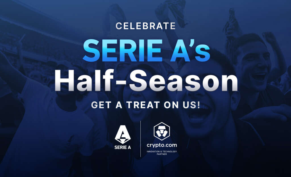 banner promozionale di Crypto.com per l'evento Serie A's Half-Season