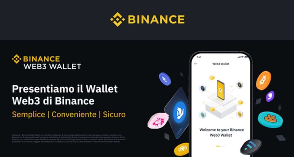 la grafica della promo di Binance relativa al Wallet Web3
