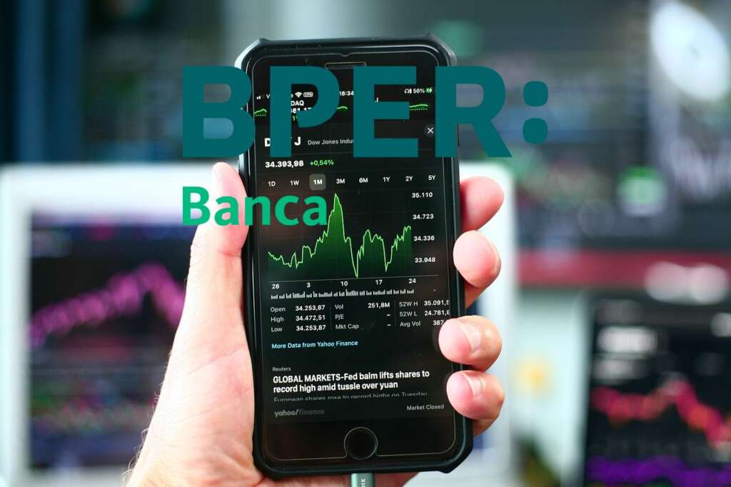 mobile trading e logo di BPER Banca
