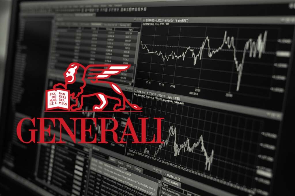 chart trading e logo di Generali