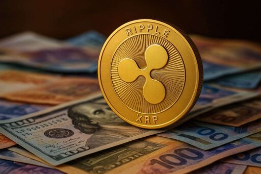 Una moneta con il simbolo di Ripple