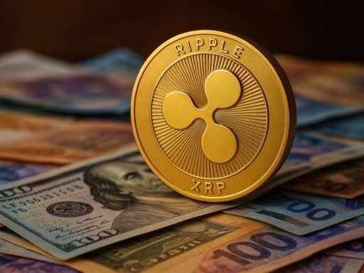 Una moneta con il simbolo di Ripple