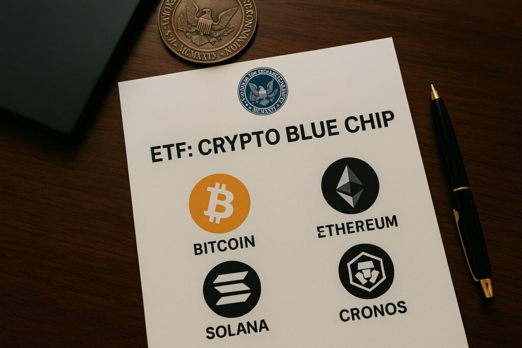 ETF Crypto Blu Chip, crypto, bitcoin, ethereum, solana, xrp, trump, criptovalute, etf crypto