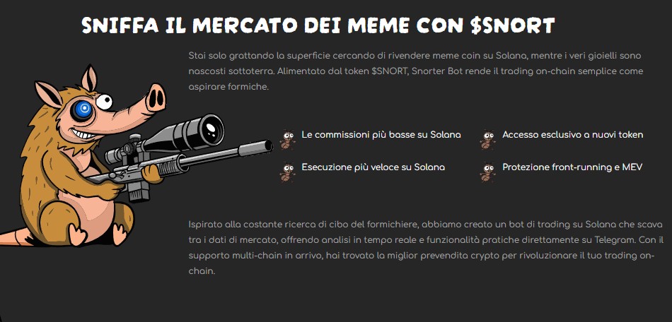 SNORTER, SOLANA, meme coin, crypto, cripto, criptovalute