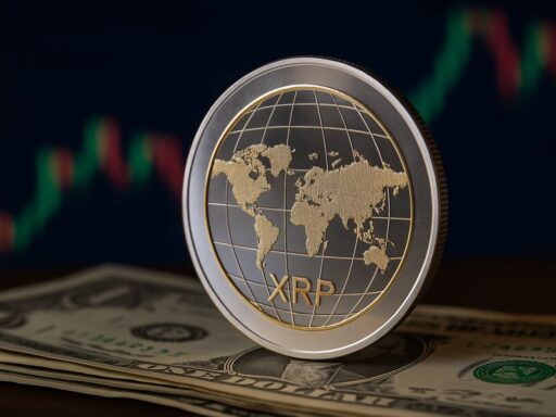 Una moneta con la scritta XRP