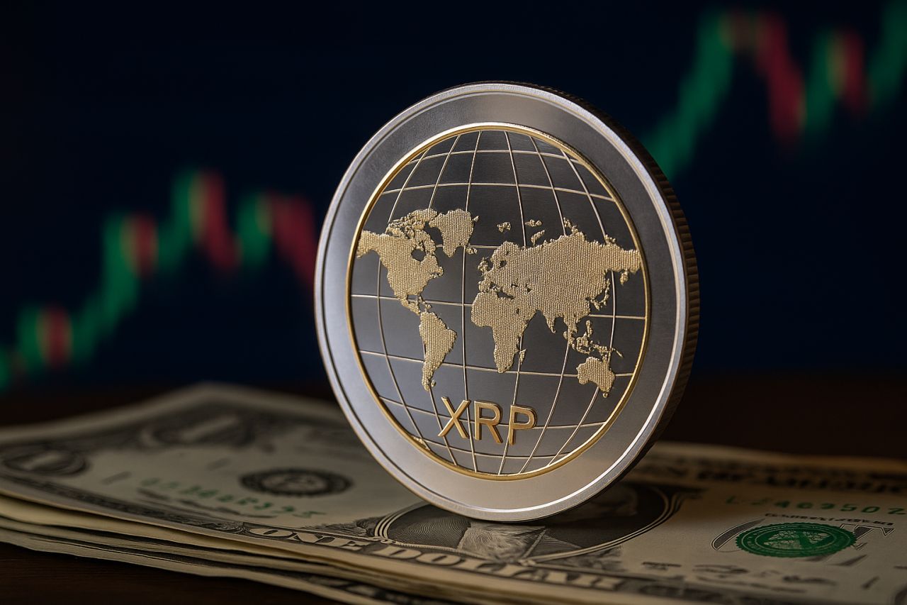Una moneta con la scritta XRP