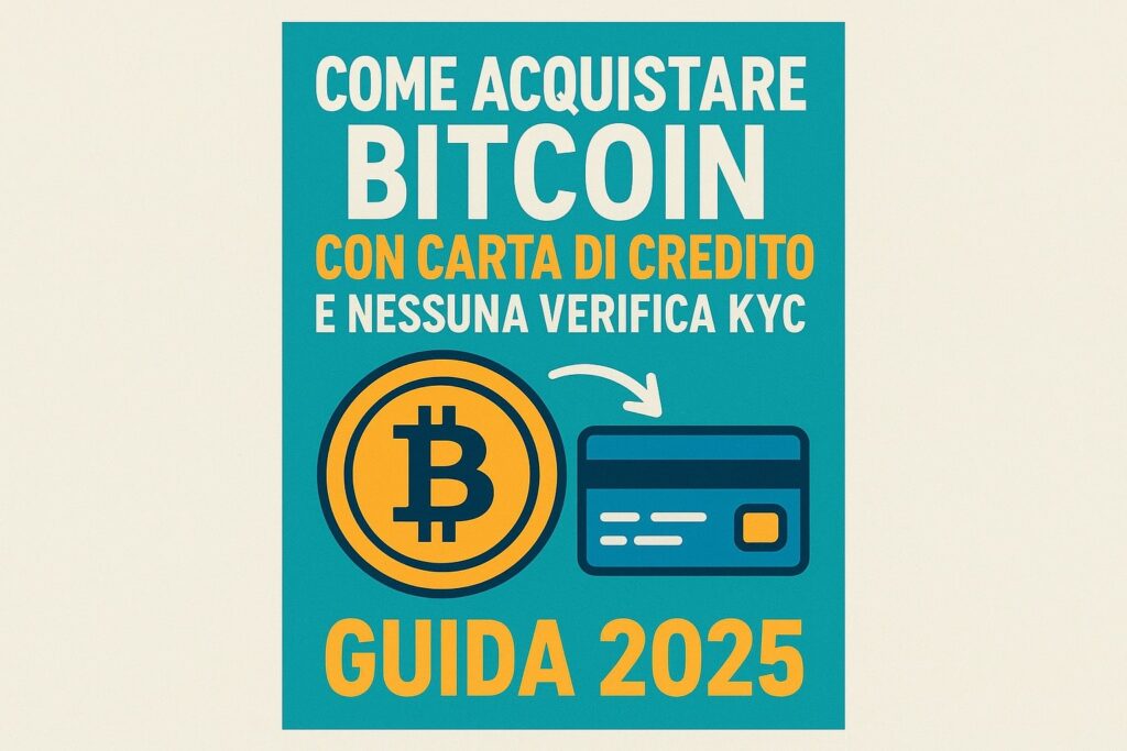 Come acquistare Bitcoin con carta di credito e nessuna verifica KYC – Guida 2025