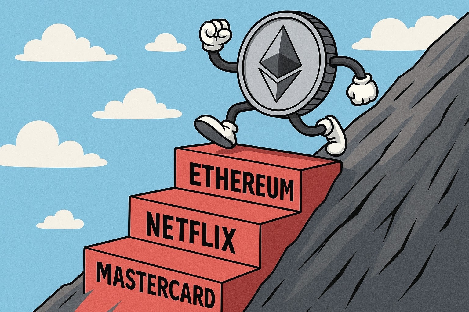 Ethereum supera Mastercard e Netflix per capitalizzazione di mercato. Eth, crypto, cripto, criptovalute, etf ethereum