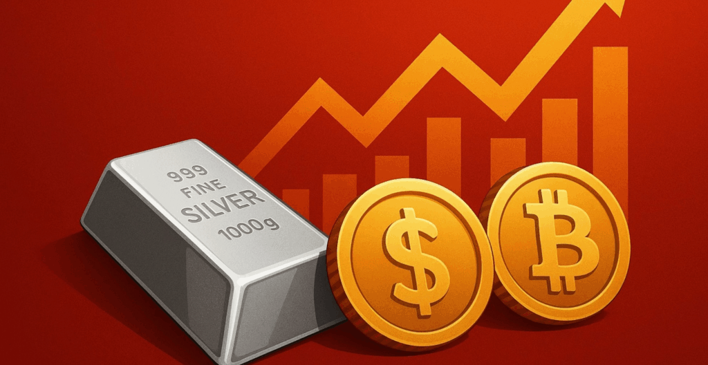 argento, prezzo argento, prezzo record argento, massimo storico argento, valore argento, oro, bitcoin, crypto