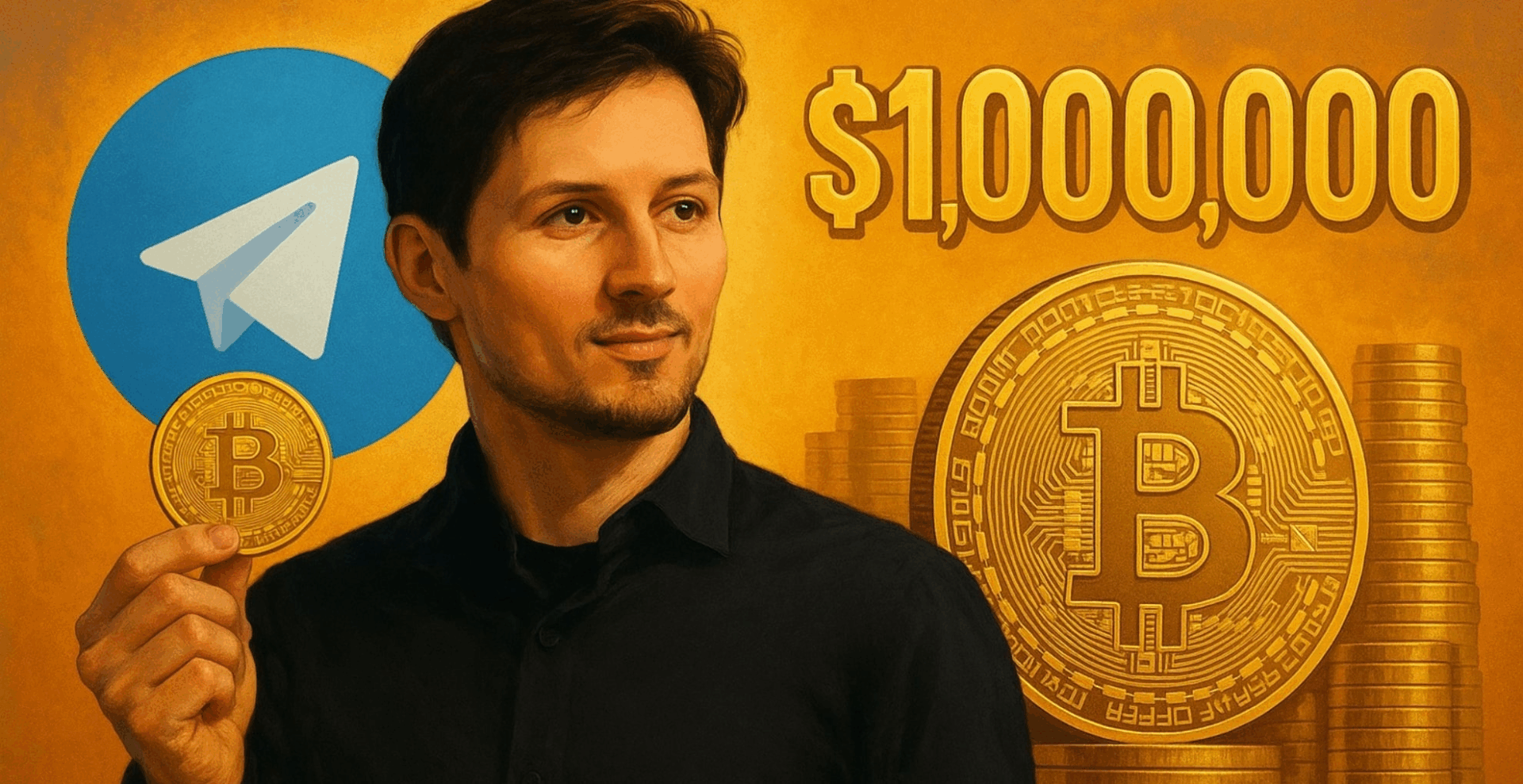 bitcoin, telgram pavel durov, previsione bitcoin, btc, crypto, bitcoin a 1 milione